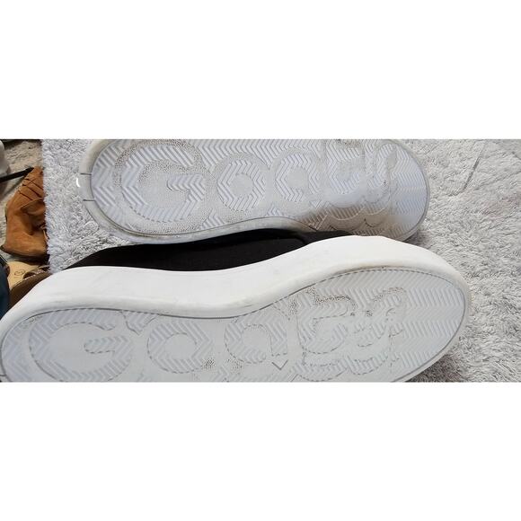 Goats Crisscross Hook Loop Strap Canvas Athletic Sneakers Women Sz 9 Black White - Picture 7 of 7